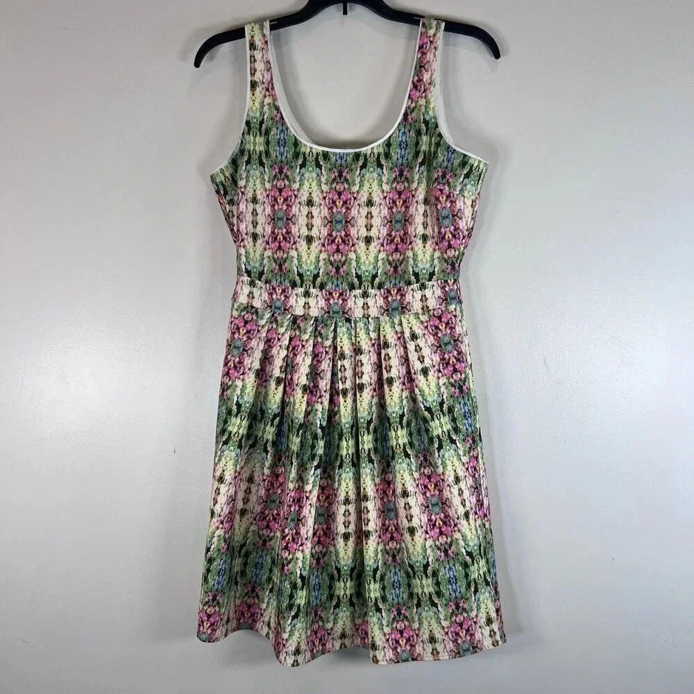 Sunday in Brooklyn Anthropologie Pastel Tank Dress Fitted Waist Size Small